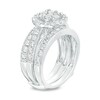 Thumbnail Image 2 of Previously Owned - 2 CT. T.W. Composite Diamond Frame Vintage Style Bridal Set in 14K White Gold