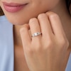 Thumbnail Image 3 of Previously Owned - 3/8 CT. T.W. Diamond Leaf-Sides Engagement Ring in 10K White Gold