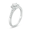 Thumbnail Image 3 of Previously Owned - 1/2 CT. T.W. Princess-Cut Diamond Tilted Frame Engagement Ring in 10K White Gold