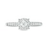 Thumbnail Image 4 of Previously Owned - 1/2 CT. T.W. Princess-Cut Diamond Tilted Frame Engagement Ring in 10K White Gold