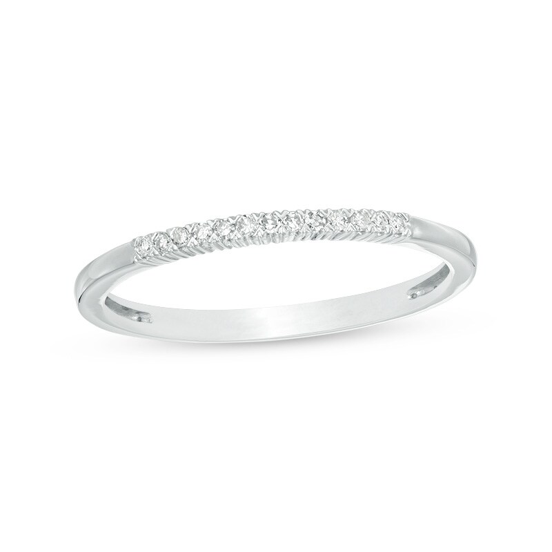 Main Image 1 of Previously Owned - 1/20 CT. T.W. Diamond Anniversary Band in 10K White Gold