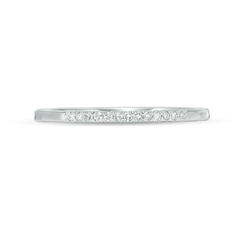 Main Image 4 of Previously Owned - 1/20 CT. T.W. Diamond Anniversary Band in 10K White Gold