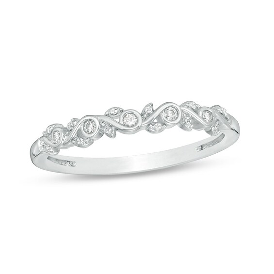 Previously Owned - 1/20 CT. T.w. Diamond Vine Anniversary Band in 10K White Gold