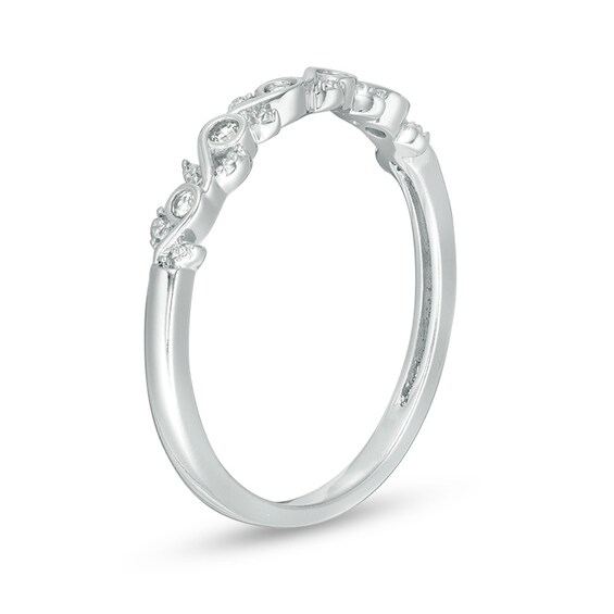 Previously Owned - 1/20 CT. T.w. Diamond Vine Anniversary Band in 10K White Gold