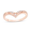 Thumbnail Image 1 of Previously Owned - 1/10 CT. T.W Diamond Chevron Vintage-Style Anniversary Band in 10K Rose Gold