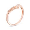 Thumbnail Image 2 of Previously Owned - 1/10 CT. T.W Diamond Chevron Vintage-Style Anniversary Band in 10K Rose Gold