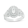 Thumbnail Image 1 of Previously Owned - Celebration Ideal 1-3/4 CT. T.W. Oval Diamond Double Frame Engagement Ring in 14K White Gold