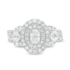 Thumbnail Image 4 of Previously Owned - Celebration Ideal 1-3/4 CT. T.W. Oval Diamond Double Frame Engagement Ring in 14K White Gold