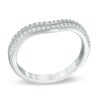Thumbnail Image 2 of Previously Owned - 1/4 CT. T.W. Diamond Double Row Contour Anniversary Band in 14K White Gold