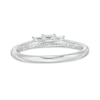 Thumbnail Image 4 of Previously Owned - 1/2 CT. T.W. Princess-Cut Diamond Past Present Future® Engagement Ring in 10K White Gold