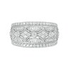 Thumbnail Image 4 of Previously Owned - 1 CT. T.W. Baguette and Round Diamond Vintage-Style Multi-Row Anniversary Ring in 14K White Gold