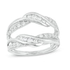 Thumbnail Image 1 of Previously Owned - 5/8 CT. T.W. Diamond Wavy Solitaire Enhancer in 14K White Gold