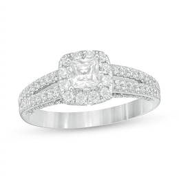 Previously Owned - Zales Private Collection 1 CT. T.W. Colourless Diamond Engagement Ring in 14K White Gold