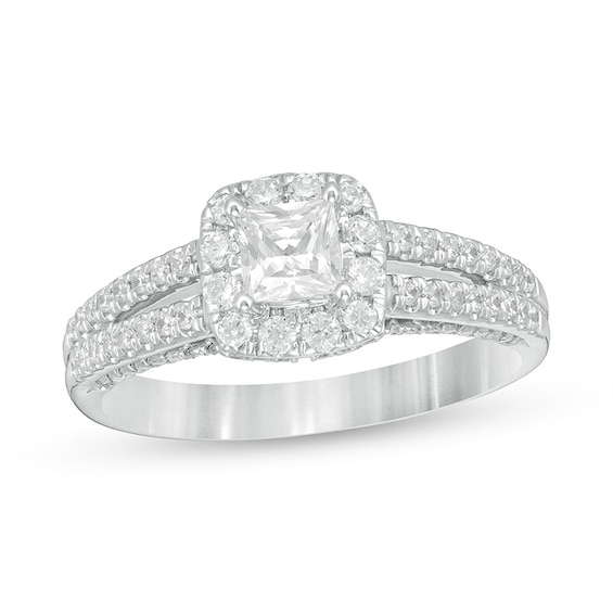 Previously Owned - Zales Private Collection 1 CT. T.w. Colourless Diamond Engagement Ring in 14K White Gold