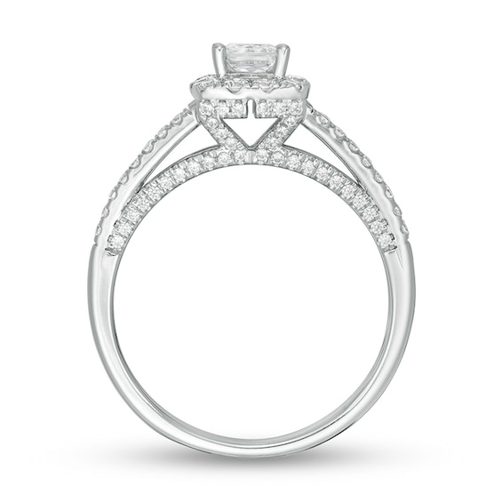 Previously Owned - Zales Private Collection 1 CT. T.w. Colourless Diamond Engagement Ring in 14K White Gold
