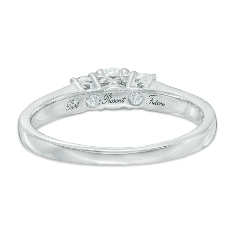 Main Image 3 of Previously Owned - 1 CT. T.W. Diamond Past Present Future® Engagement Ring in 14K Gold