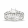 Thumbnail Image 1 of Previously Owned - 1 CT. T.W. Square-Cut Diamond Bridal Set in 14K White Gold