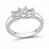 Thumbnail Image 1 of Previously Owned - 1 CT. T.W. Princess-Cut Diamond Three Stone Band in 14K White Gold (H/VS2)