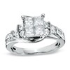 Thumbnail Image 1 of Previously Owned - 1-1/8 CT. T.W. Quad Princess-Cut Diamond Engagement Ring in 14K White Gold