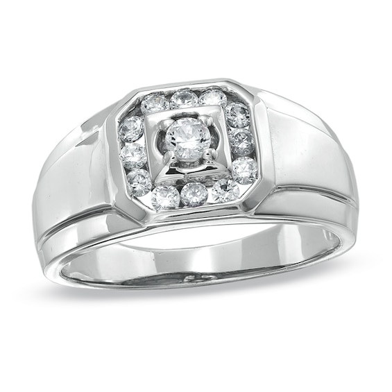 Previously Owned - 1/2 CT. T.w. Diamond Frame Ring in 10K White Gold
