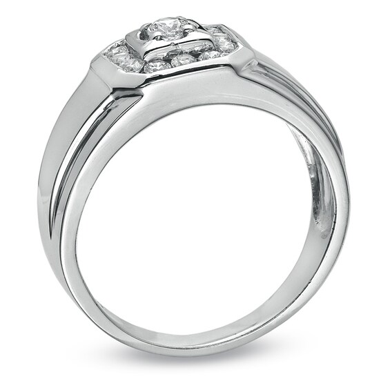 Previously Owned - 1/2 CT. T.w. Diamond Frame Ring in 10K White Gold