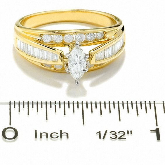 Previously Owned - 1 CT. T.w. Marquise Diamond Engagement Ring in 14K Gold
