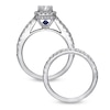 Thumbnail Image 2 of Previously Owned - Vera Wang Love Collection 1-1/2 CT. T.W. Cushion-Cut Diamond Frame Bridal Set in 14K White Gold