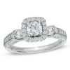 Thumbnail Image 1 of Previously Owned - Vera Wang Love Collection 1 CT. T.W. Diamond Frame Engagement Ring in 14K White Gold