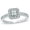 Thumbnail Image 1 of Previously Owned - 1/3 CT. T.W. Quad Princess-Cut Diamond Engagement Ring in 14K White Gold