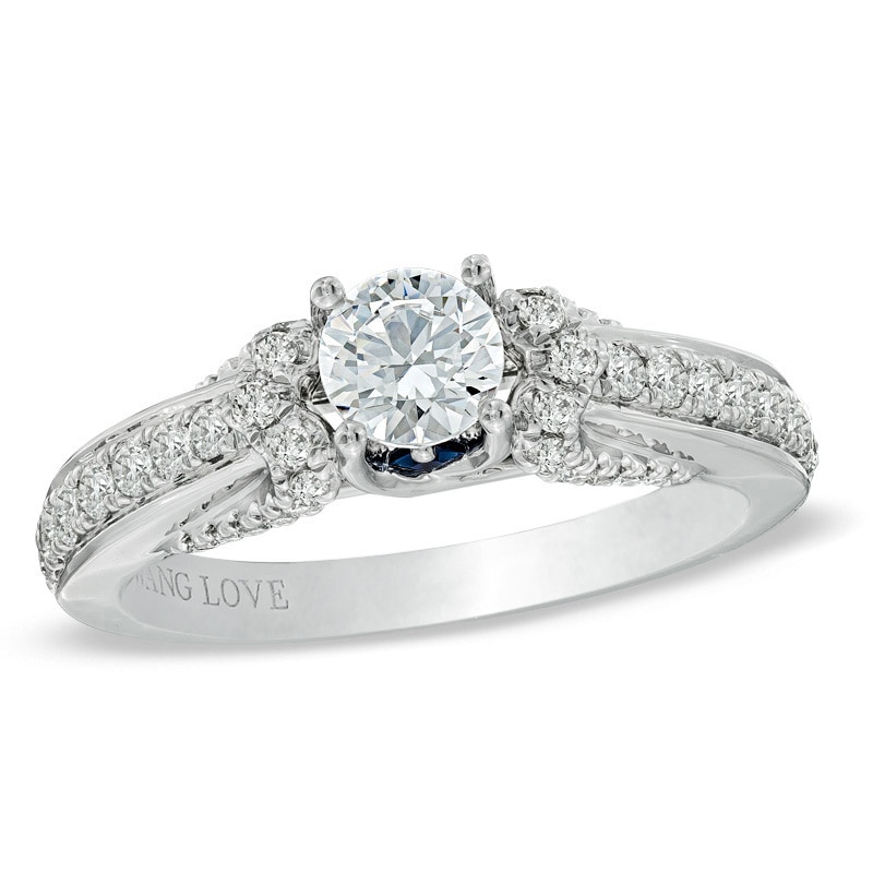 Previously Owned - Vera Wang Love Collection 1 CT. T.W. Diamond Engagement Ring in 14K White Gold