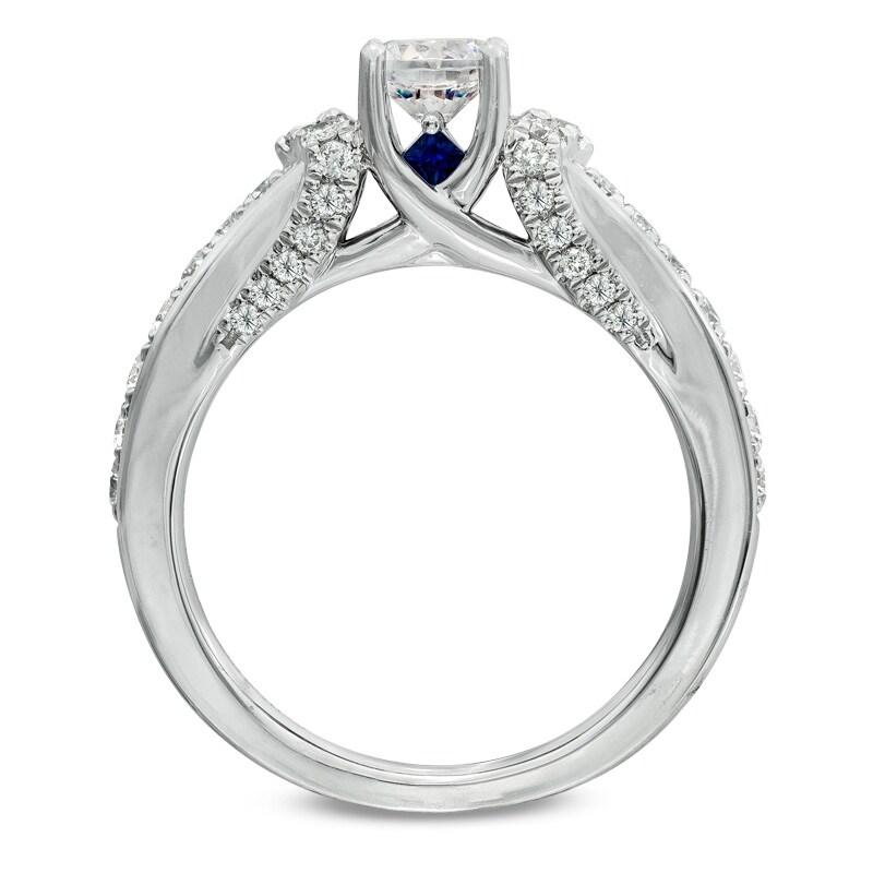 Main Image 3 of Previously Owned - Vera Wang Love Collection 1 CT. T.W. Diamond Engagement Ring in 14K White Gold