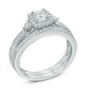 Thumbnail Image 2 of Previously Owned - Celebration Grand® 5/8 CT. T.W. Princess-Cut Diamond Frame Bridal Set in 14K White Gold (H-I/I1)