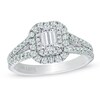 Thumbnail Image 1 of Previously Owned - Vera Wang Love Collection 1-1/3 CT. T.W. Diamond Frame Split Shank Engagement Ring in 14K White Gold