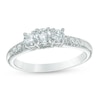 Thumbnail Image 1 of Previously Owned - 1/2 CT. T.W. Diamond Past Present Future® Ring in 14K White Gold