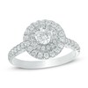 Thumbnail Image 1 of Previously Owned - 1 CT. T.W. Diamond Double Frame Engagement Ring in 14K White Gold