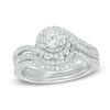 Thumbnail Image 1 of Previously Owned - 1 CT. T.W. Diamond Swirl Bridal Set in 14K White Gold