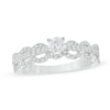 Thumbnail Image 1 of Previously Owned - 3/4 CT. T.W. Diamond Vintage-Style Scallop Engagement Ring in 10K White Gold