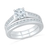 Thumbnail Image 0 of Previously Owned - 1-1/4  CT. T.W. Diamond Bridal Set in 10K White Gold