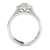 Thumbnail Image 3 of Previously Owned - 1 CT. T.W. Diamond Double Frame Multi-Row Bridal Set in 14K White Gold