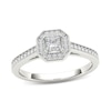 Thumbnail Image 1 of Previously Owned - 1/2 CT. T.W. Princess-Cut Diamond Octagonal Frame Engagement Ring in 14K White Gold