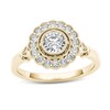 Thumbnail Image 1 of Previously Owned - 5/8 CT. T.W. Diamond Frame Vintage-Style Engagement Ring in 14K Gold