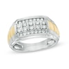 Thumbnail Image 1 of Previously Owned - 1/2 CT. T.W. Diamond Multi-Row Stepped Ring in 10K Two-Tone Gold