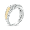 Thumbnail Image 2 of Previously Owned - 1/2 CT. T.W. Diamond Multi-Row Stepped Ring in 10K Two-Tone Gold