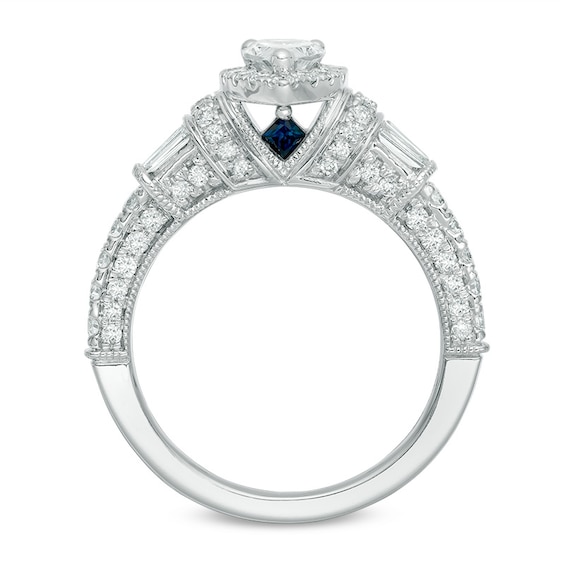 Previously Owned - Vera Wang Love Collection 1-1/5 CT. T.w. Pear-Shaped Diamond Engagement Ring in 14K White Gold