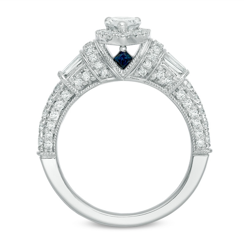 Main Image 3 of Previously Owned - Vera Wang Love Collection 1-1/5 CT. T.W. Pear-Shaped Diamond Engagement Ring in 14K White Gold