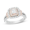 Thumbnail Image 1 of Previously Owned - Vera Wang Love Collection 1-1/5 CT. T.W Diamond Double Frame Engagement Ring in 14K Two-Toned Gold