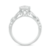 Thumbnail Image 3 of Previously Owned 1 CT. T.W. Princess-Cut Diamond Vintage-Style Soldered Bridal Set in 14K White Gold