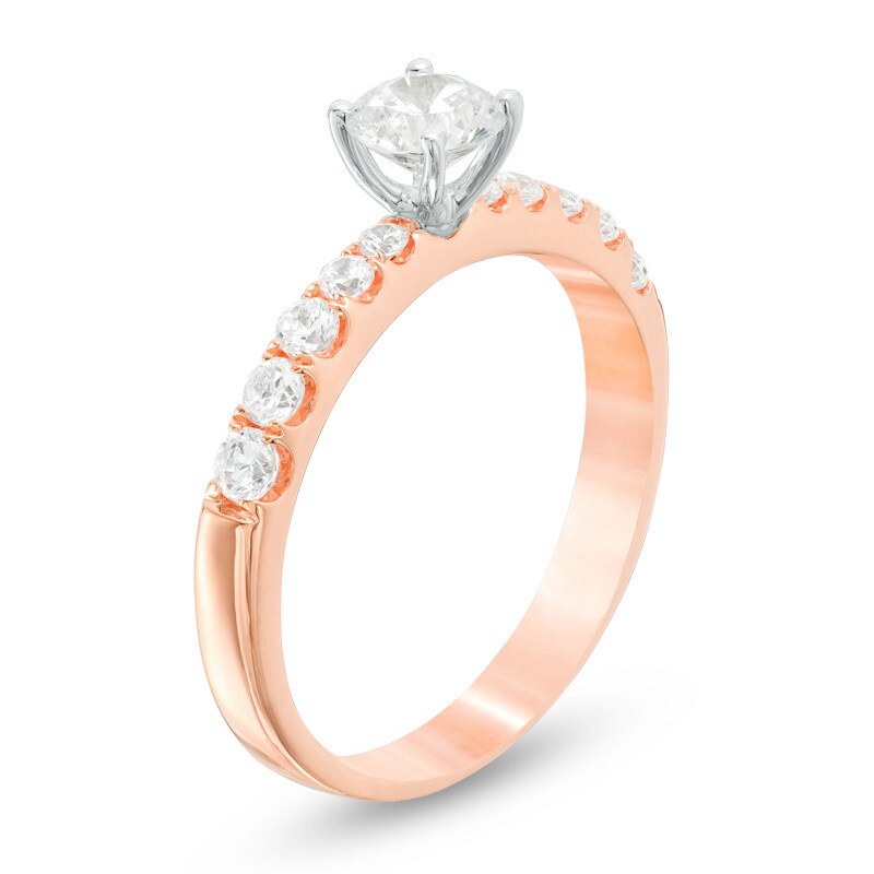 Main Image 2 of Previously Owned - 7/8 CT. T.W. Diamond Engagement Ring in 14K Rose Gold
