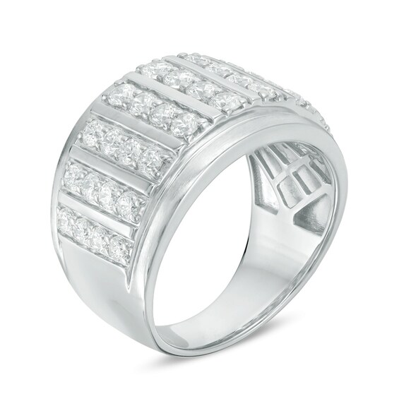 Previously Owned - 2 CT. T.w. Diamond Multi-Row Ring in 10K White Gold