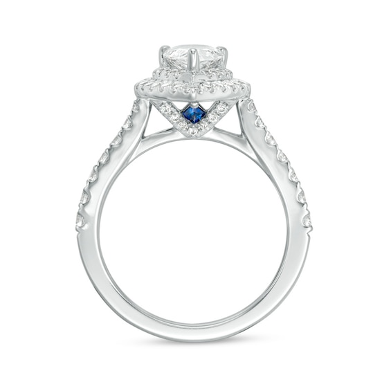 Previously Owned - Vera Wang Love Collection 1-3/4 CT. T.w. Pear-Shaped Diamond Engagement Ring in 14K White Gold